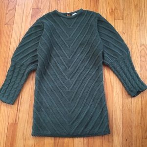 Listicle Sweater Dress Green